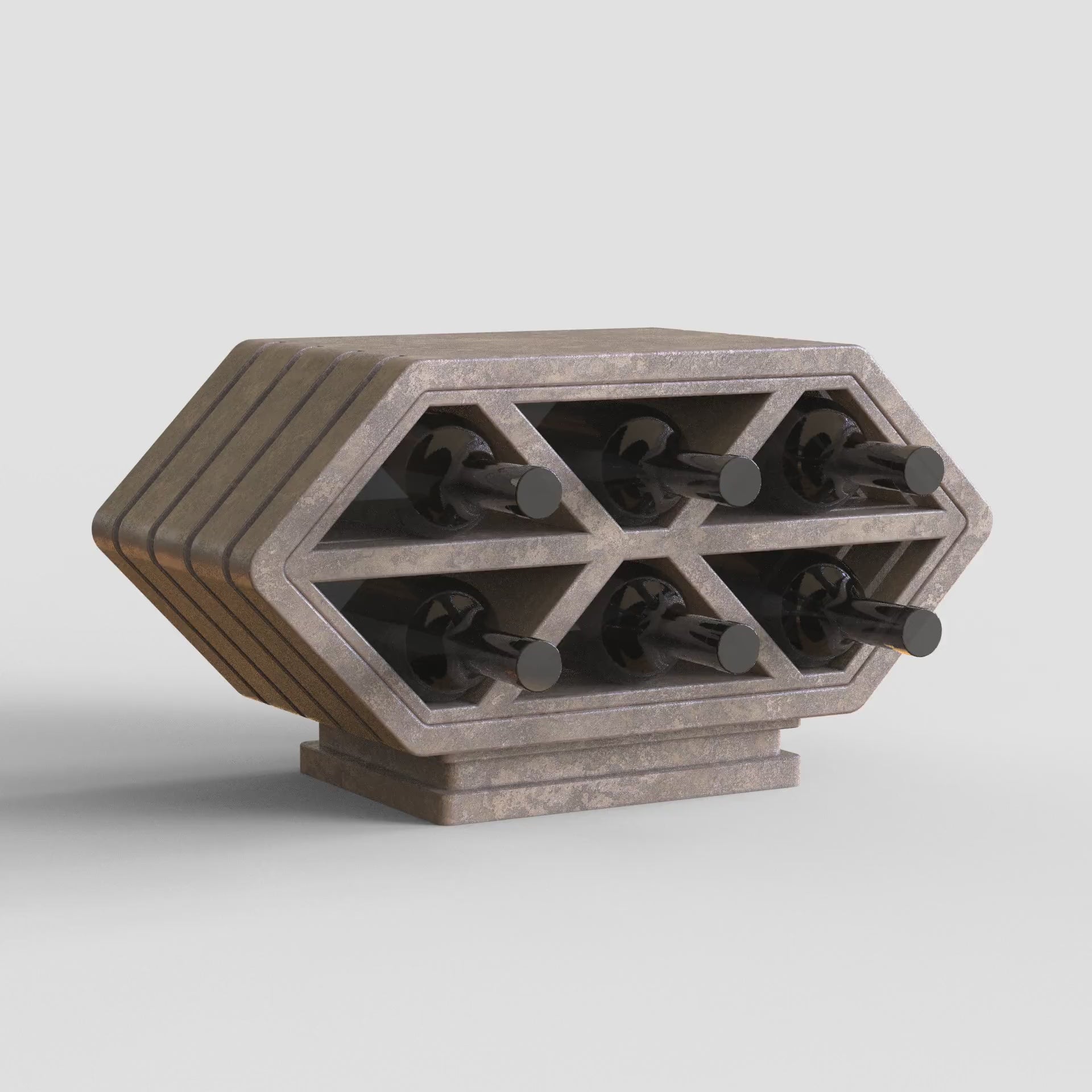 Load video: Modern Wine Rack STL - 3D Model