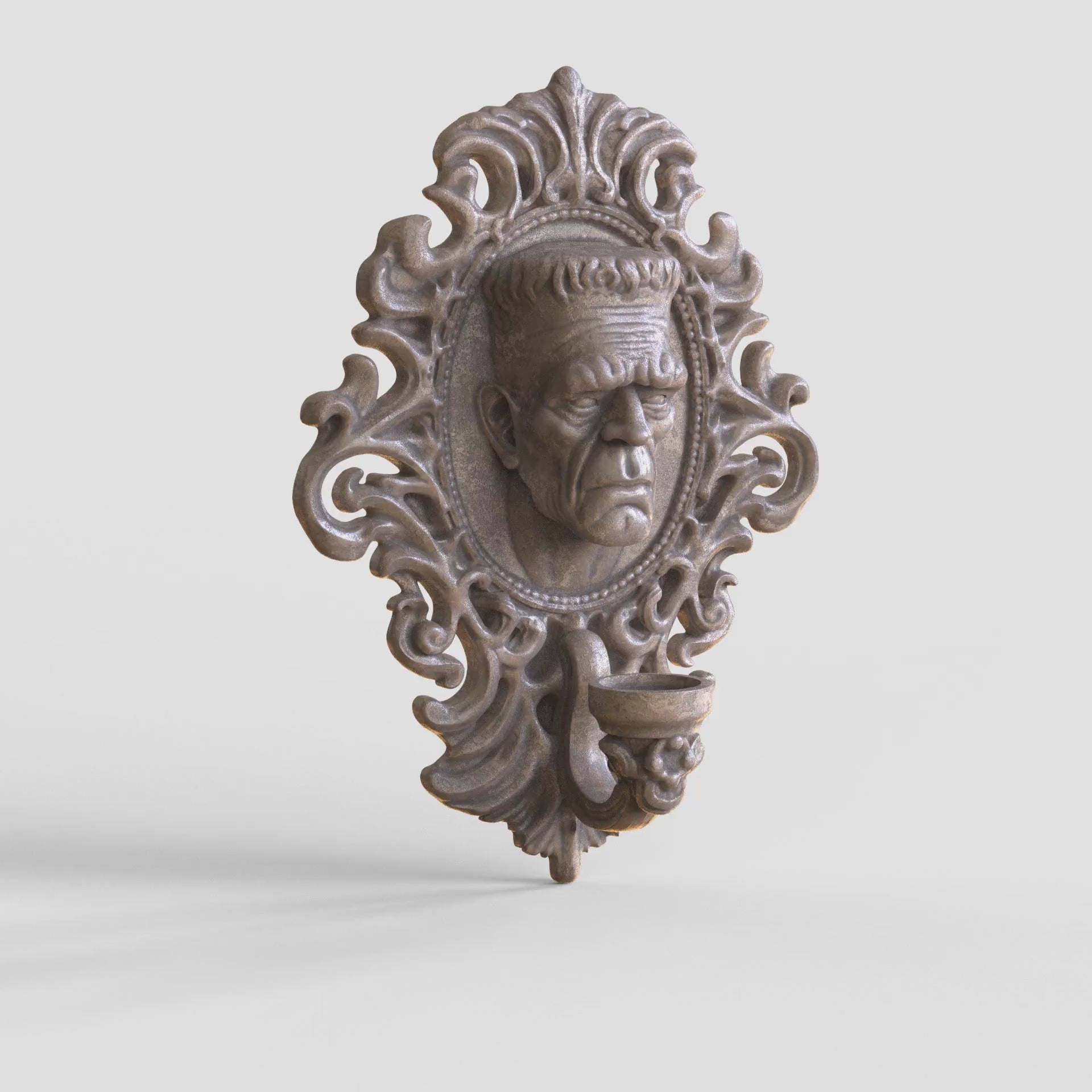 Load video: Frankenstein Candle Holder STL - 3D Model